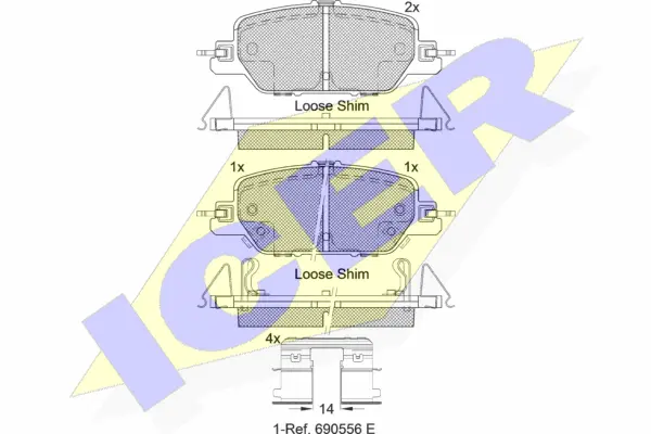 Brake Pad Set, disc brake (182323)