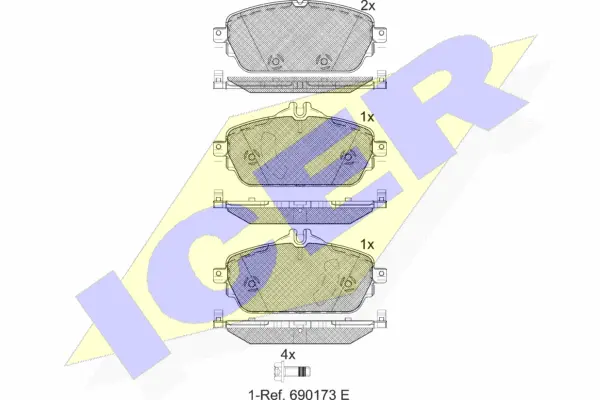 Brake Pad Set, disc brake (182212)