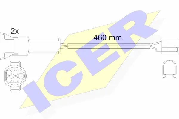 Warning Contact, brake pad wear (610456 E C)
