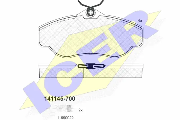 Brake Pad Set, disc brake (141145-700)