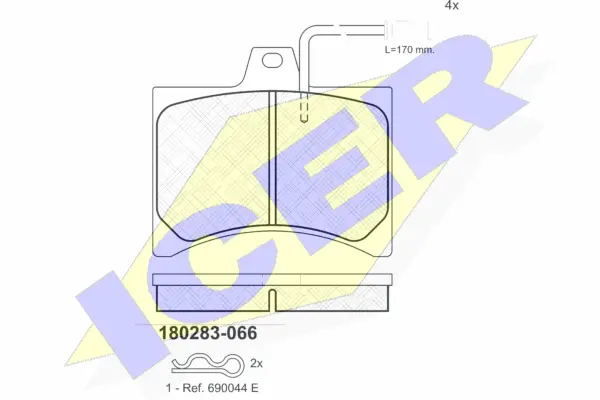 Brake Pad Set, disc brake (180283)