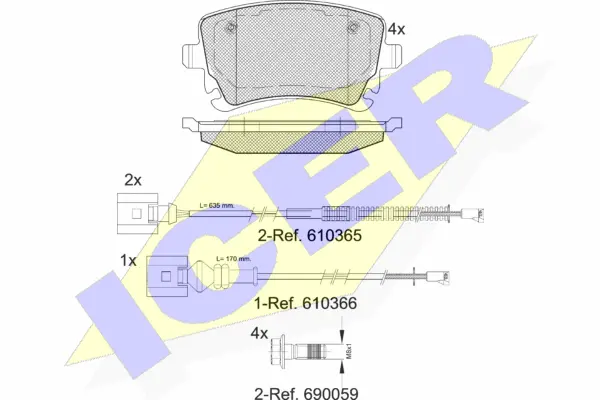 Brake Pad Set, disc brake (181674-208)