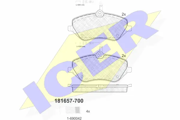 Brake Pad Set, disc brake (181657-700)