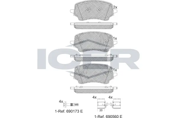 Brake Pad Set, disc brake (182400)
