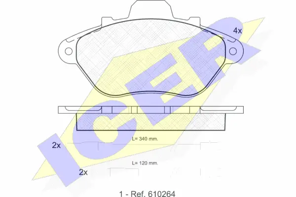 Brake Pad Set, disc brake (180786)