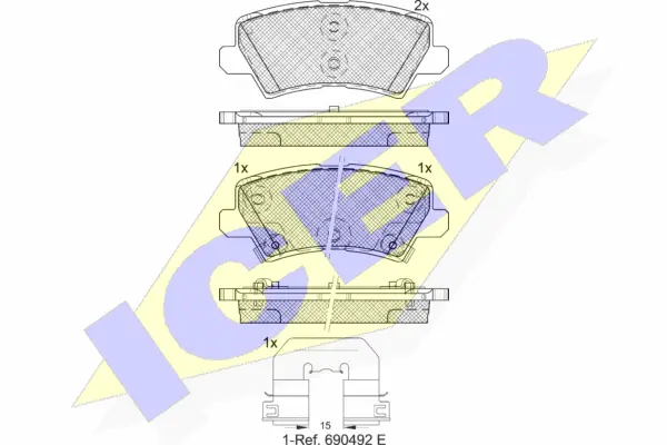 Brake Pad Set, disc brake (182330)