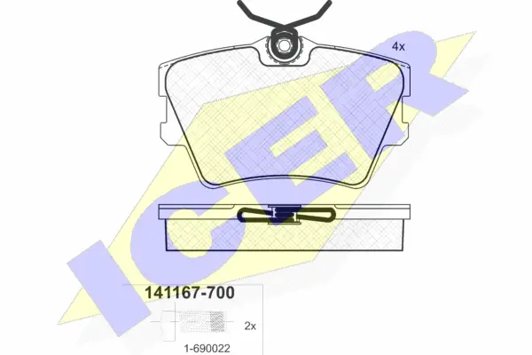 Brake Pad Set, disc brake (141167-700)