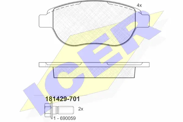 Brake Pad Set, disc brake (181429-701)
