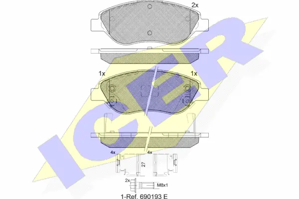 Brake Pad Set, disc brake (181445-208)