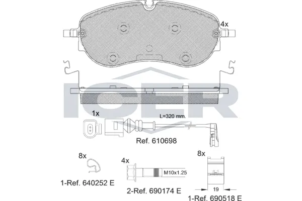 Brake Pad Set, disc brake (182391)