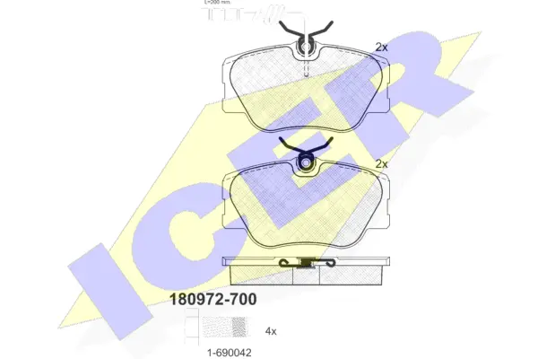 Brake Pad Set, disc brake (180972-700)