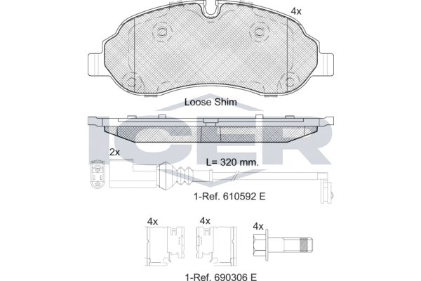 Brake Pad Set, disc brake (LM2217)
