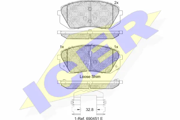 Brake Pad Set, disc brake (181826-202)