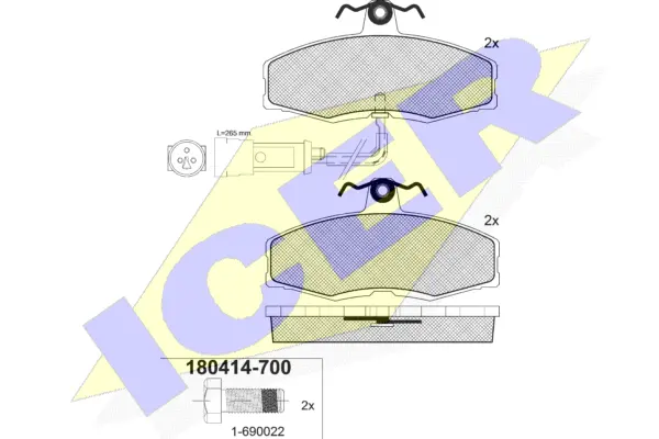 Brake Pad Set, disc brake (180414-700)