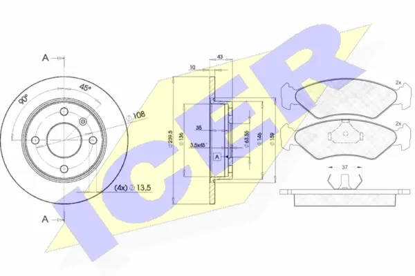 Brake Kit, disc brake (30776-1062)