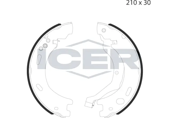 Brake Shoe Set, parking brake (79PB4026 C)