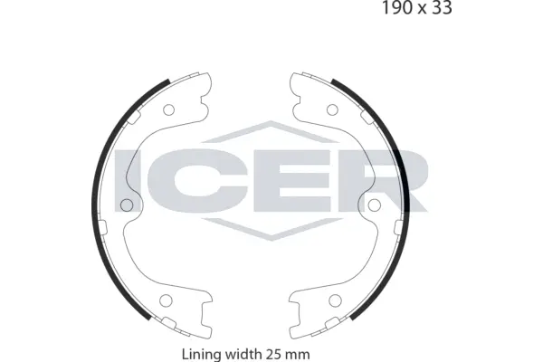 Brake Shoe Set, parking brake (79PB4032 C)