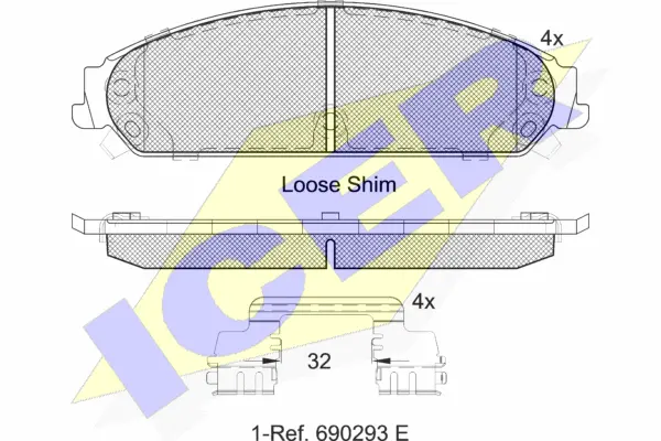 Brake Pad Set, disc brake (182068)
