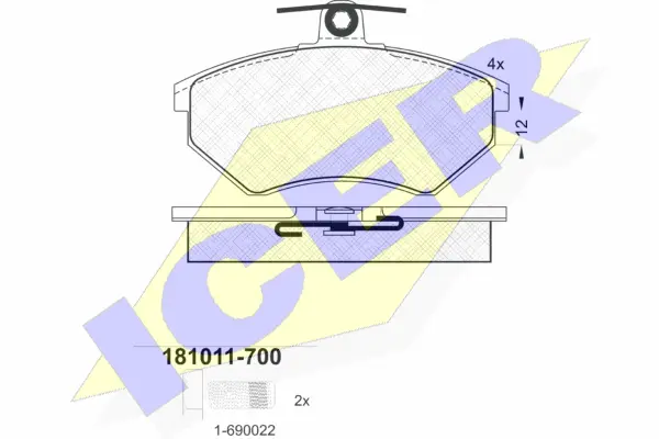 Brake Pad Set, disc brake (181011-700)