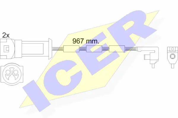 Warning Contact, brake pad wear (610069 E C)
