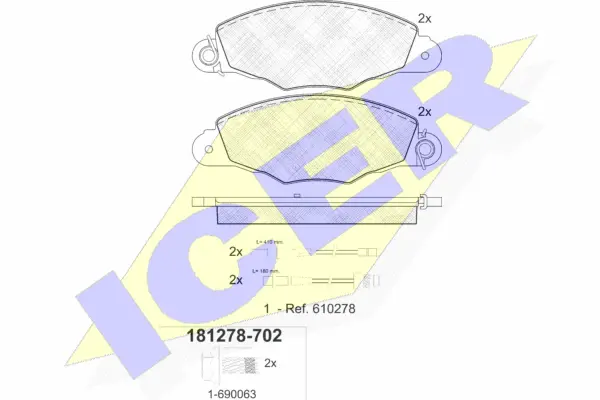 Brake Pad Set, disc brake (181278-702)