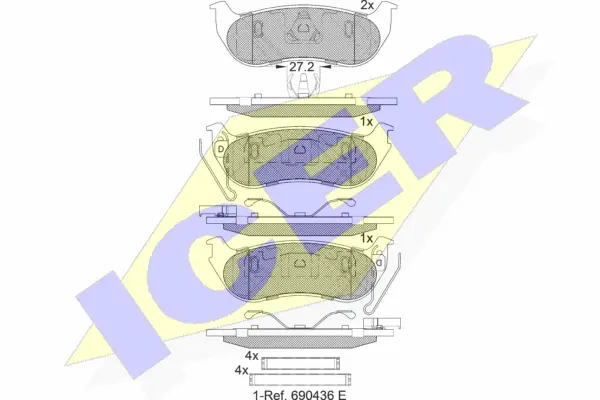 Brake Pad Set, disc brake (182255)
