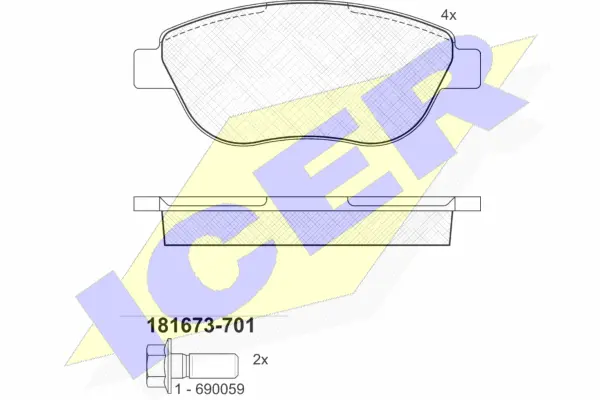 Brake Pad Set, disc brake (181673-701)