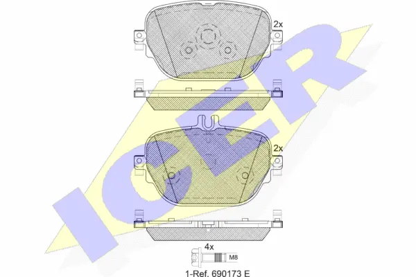Brake Pad Set, disc brake (182288)