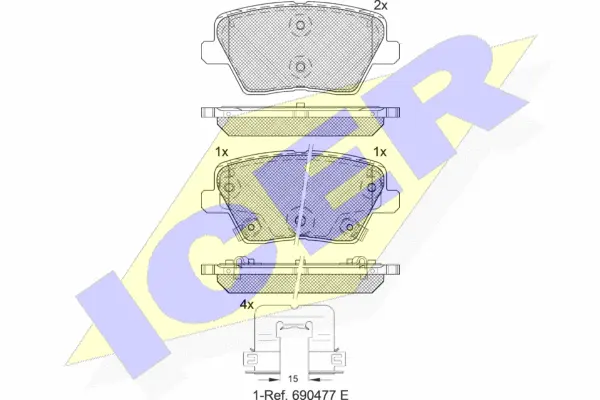 Brake Pad Set, disc brake (182318)