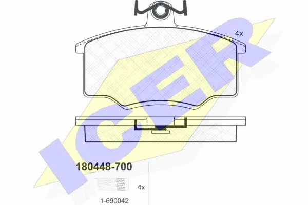 Brake Pad Set, disc brake (180448-700)