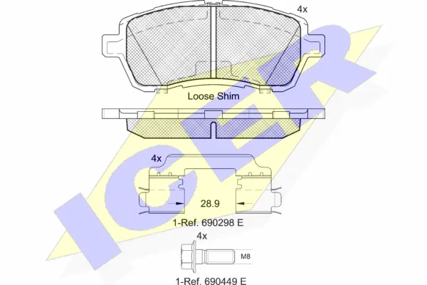 Brake Pad Set, disc brake (181881-204)