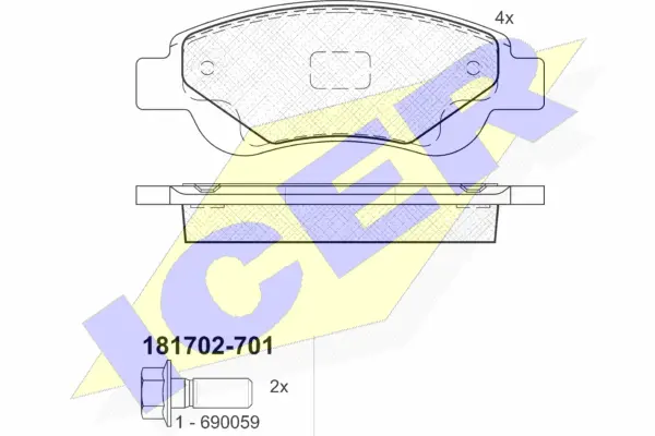 Brake Pad Set, disc brake (181702-701)