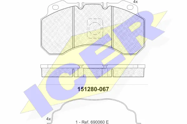 Brake Pad Set, disc brake (151280-067)