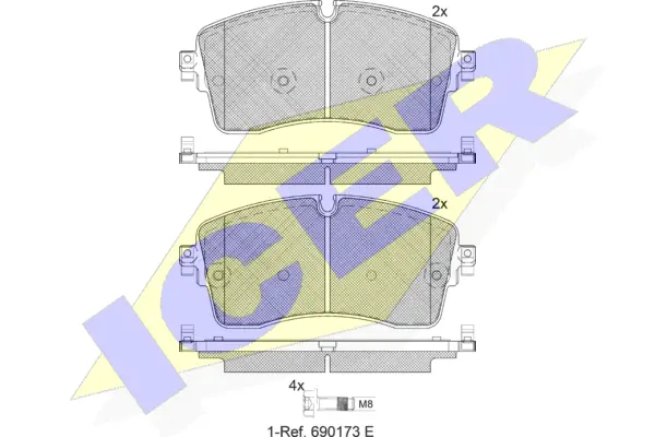 Brake Pad Set, disc brake (182335)