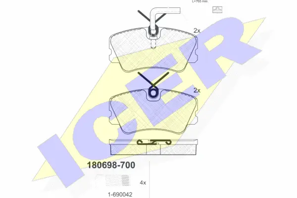 Brake Pad Set, disc brake (180698-700)