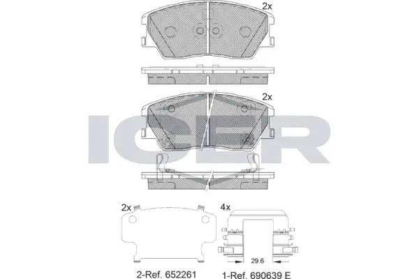 Brake Pad Set, disc brake (182402)