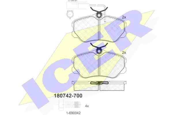 Brake Pad Set, disc brake (180742-700)