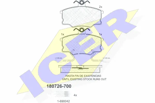 Brake Pad Set, disc brake (180726-700)