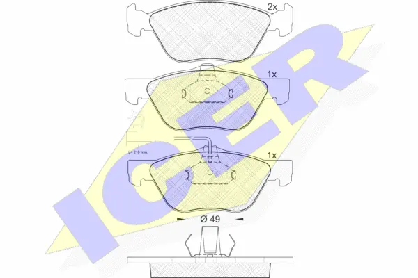 Brake Pad Set, disc brake (181601)