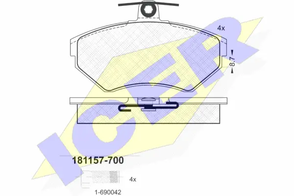 Brake Pad Set, disc brake (181157-700)
