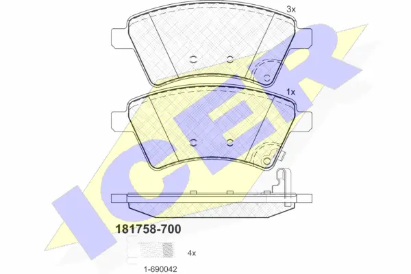 Brake Pad Set, disc brake (181758-700)