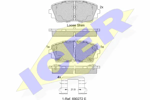 Brake Pad Set, disc brake (182034-233)