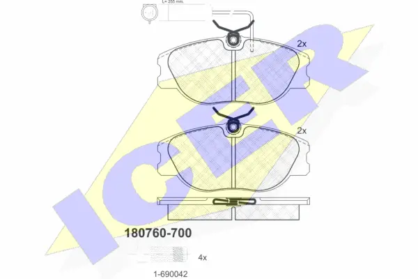 Brake Pad Set, disc brake (180760-700)