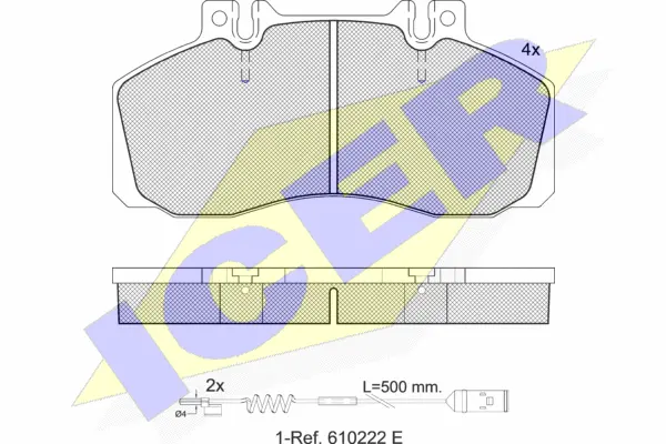 Brake Pad Set, disc brake (151080-110)