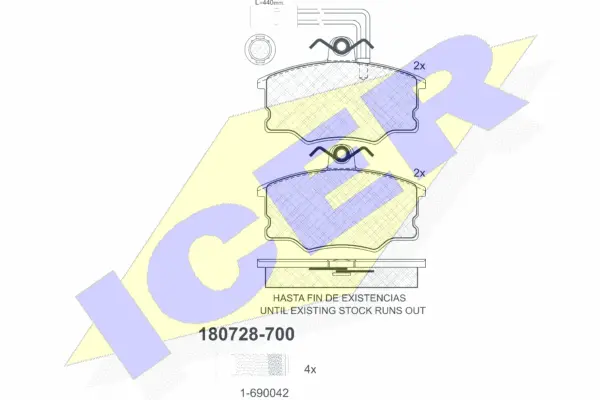 Brake Pad Set, disc brake (180728-700)
