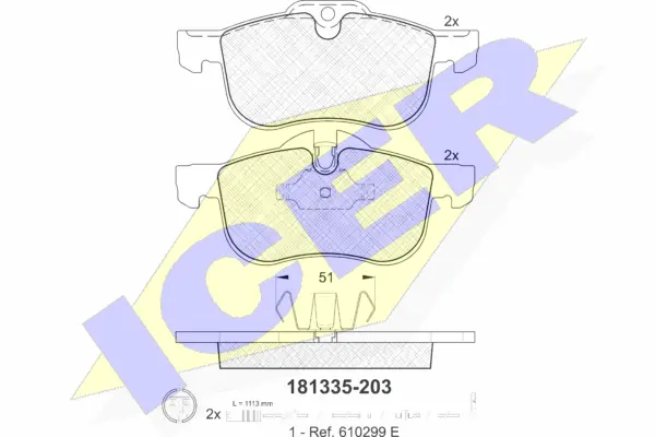 Brake Pad Set, disc brake (181335)
