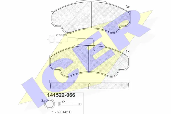 Brake Pad Set, disc brake (141522-066)
