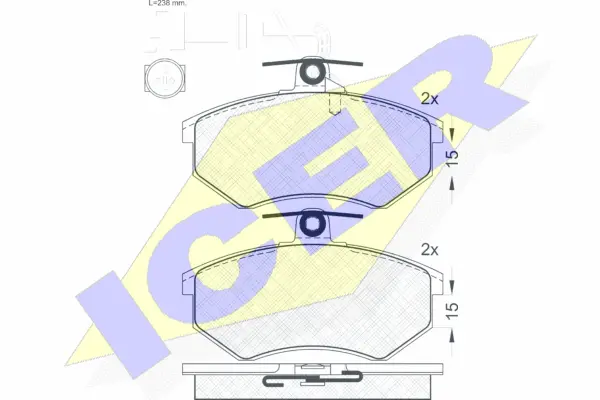Brake Pad Set, disc brake (180950)