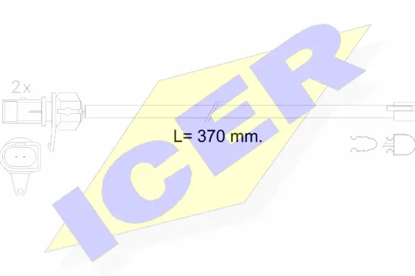 Warning Contact, brake pad wear (610608 E C)