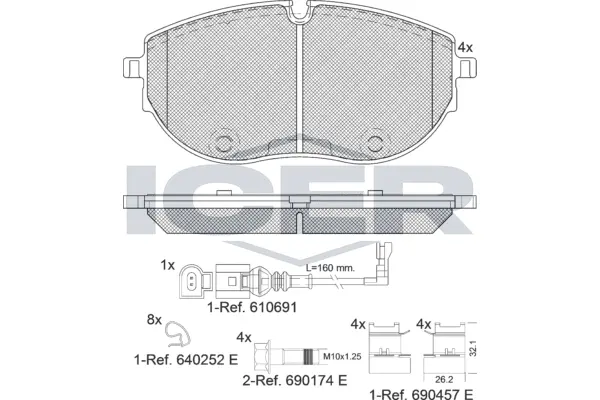 Brake Pad Set, disc brake (142401)